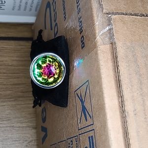 Rainbow Bejeweled 1inch NEW Metal Stopper Smooth